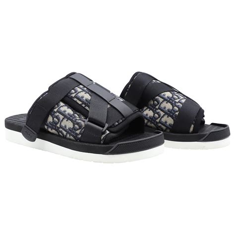 dior alpha slides black|dior alpha sandal oblique.